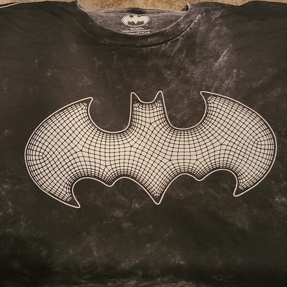 Batman logo t shirt  Blk / bleached M